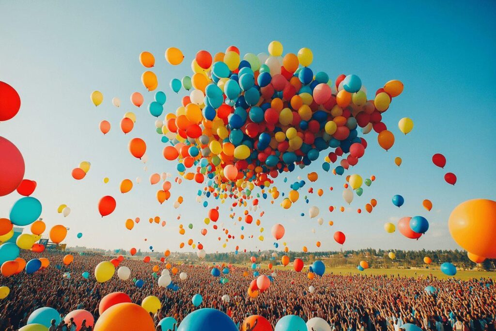 Où a eu lieux le plus gros lâcher de ballons au monde ?